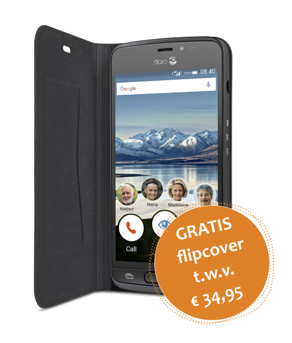 Gratis flipcover bij Doro 8035