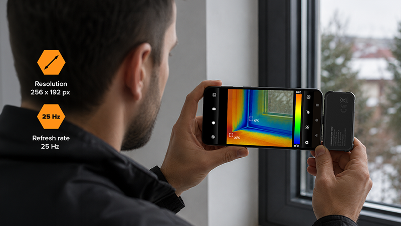 HAMMER HEAT VIEW aangesloten op smartphone