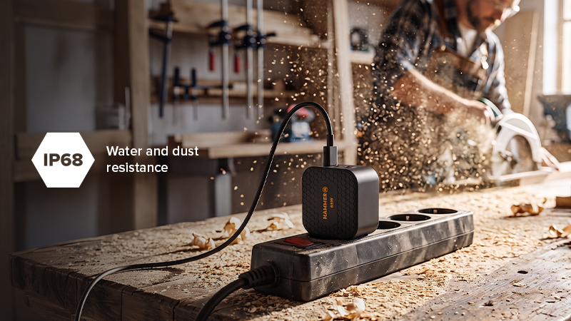 HAMMER RapidCharge Extreme 65W met drie USB-C-poorten