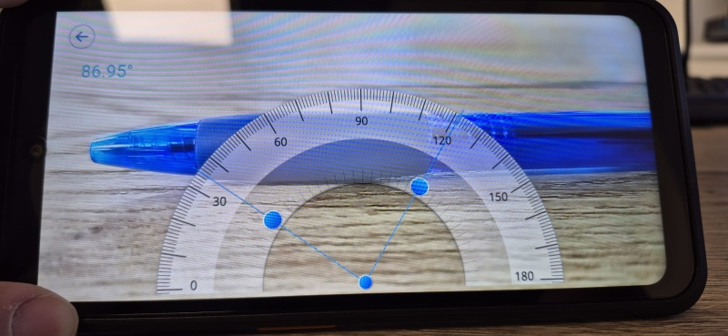 Hoekmeter functie op smartphone