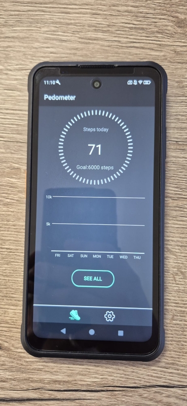 Stappenteller functie op Hammer telefoon
