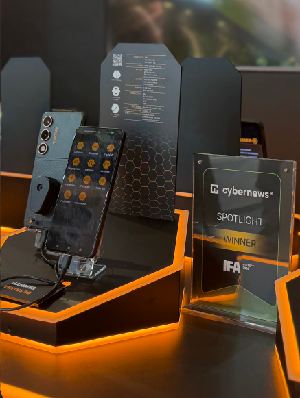HAMMER Ventus 5G tijdens IFA 2026 met Cybernews Spotlight Award