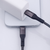 Maxlife MXUC-11 magnetic cable USB-C - USB-C 1,0 m 100W black nylon