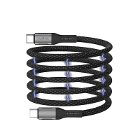 Maxlife MXUC-11 magnetic cable USB-C - USB-C 1,0 m 100W black nylon