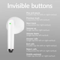 Mobilize Bluetooth Wireless Earbuds mini white TWS