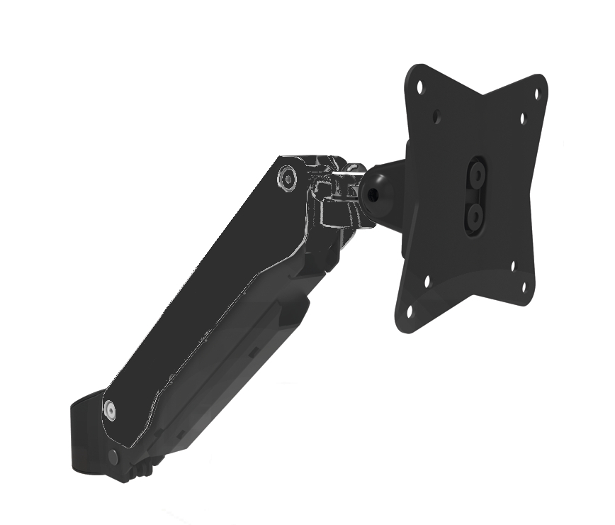 Gasveer monitorarm - Extra draaggewicht Zwart