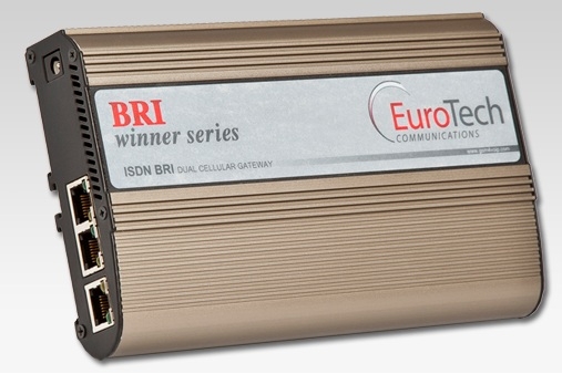 ISDN BRI gateway van Eurotech, 2 kanaals 8 sims!